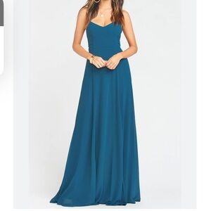 Show Me Your MuMu Godshaw Goddess Gown Size XS in Deep Jade Chiffon